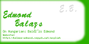 edmond balazs business card